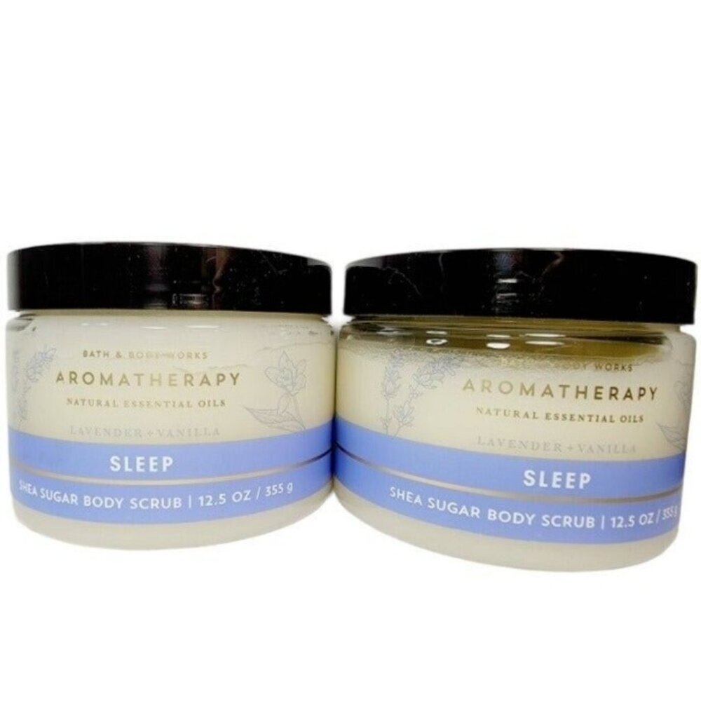 2 SLEEP LAVENDER VANILLA Bath & Body Works Sugar Body Scrub 12.5oz NEW